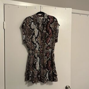 Lavender Brown multisnake print dress size large